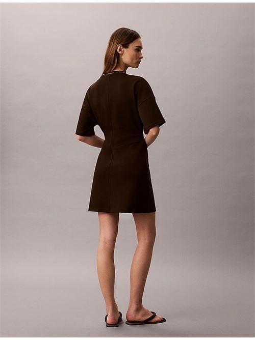 ss logo rib interlock t-shirt dress CALVIN KLEIN JEANS | LV047G251GTO2